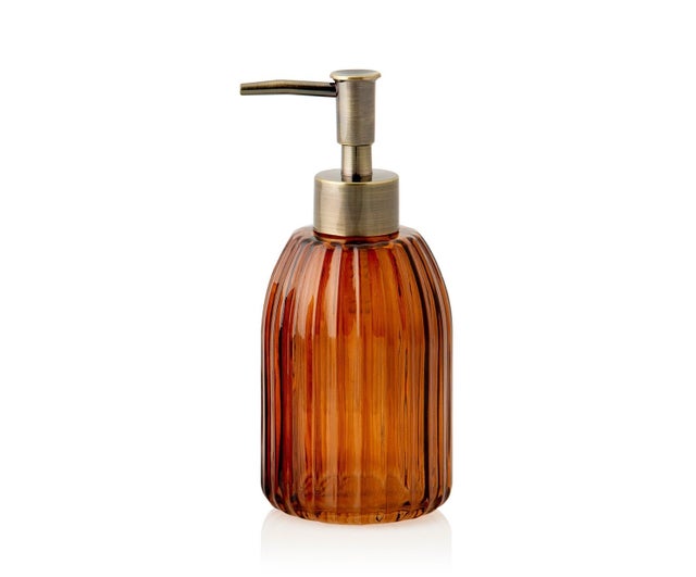 ANDREA HOUSE BA70094 Dispensador De Baño Naranja De Cristal Estilo Vintage