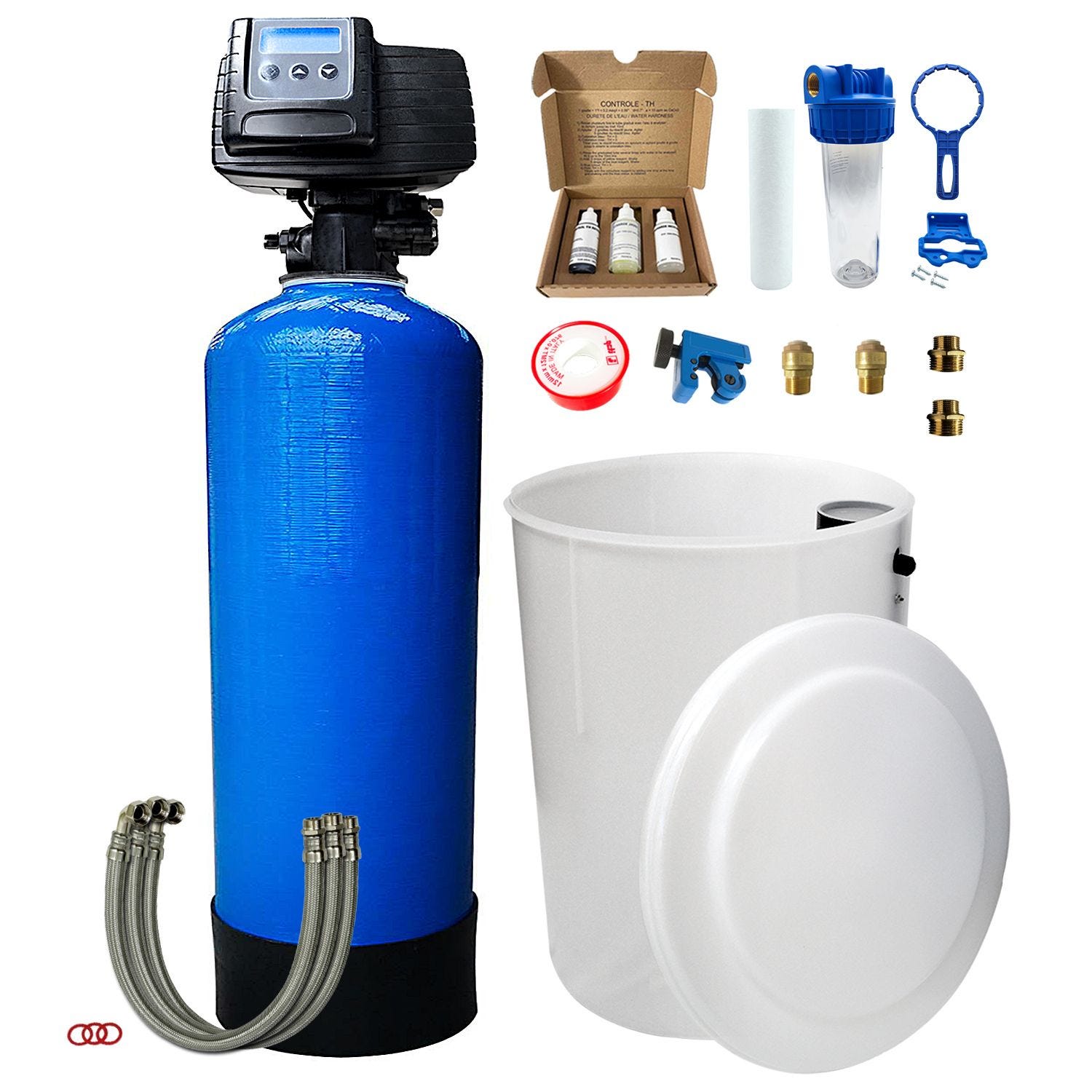 Adoucisseur D'eau Bi Bloc 16l Fleck 5600 Sxt Complet Avec Accessoires 40234629 Adoucisseur D'eau Bi Bloc 16l Fleck 5600 Sxt Complet Avec Accessoires 40234629