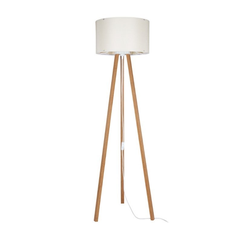 Lampada Da Terra A Treppiede In Rame Fatto A Mano - Stile Nautico Vintage Per Interni