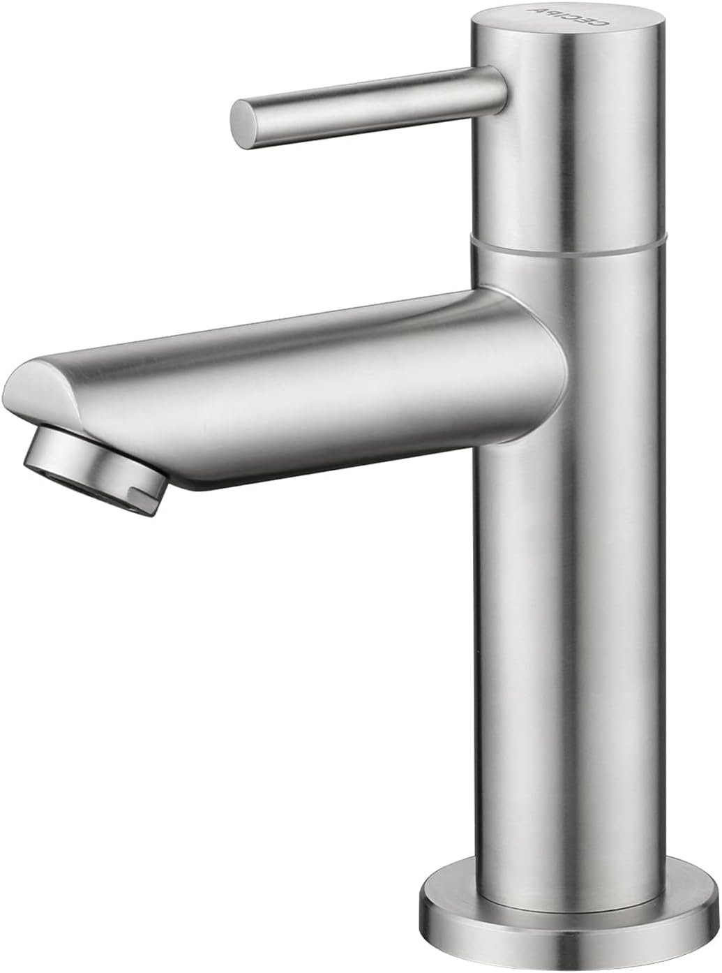 Chromowany kran do zimnej wody z elastycznym wężykiem przyłączeniowym, bateria umywalkowa do łazienki, wysokość wylewki 175 mm