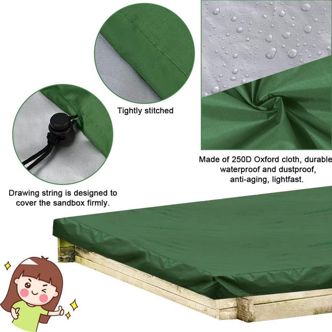 Bâche De Protection Fauhapyway Pour Bac à Sable – Imperméable, Avec Cordon, Du 120 Au 200 Cm Bâche De Protection Fauhapyway Pour Bac à Sable – Imperméable, Avec Cordon, Du 120 Au 200 Cm