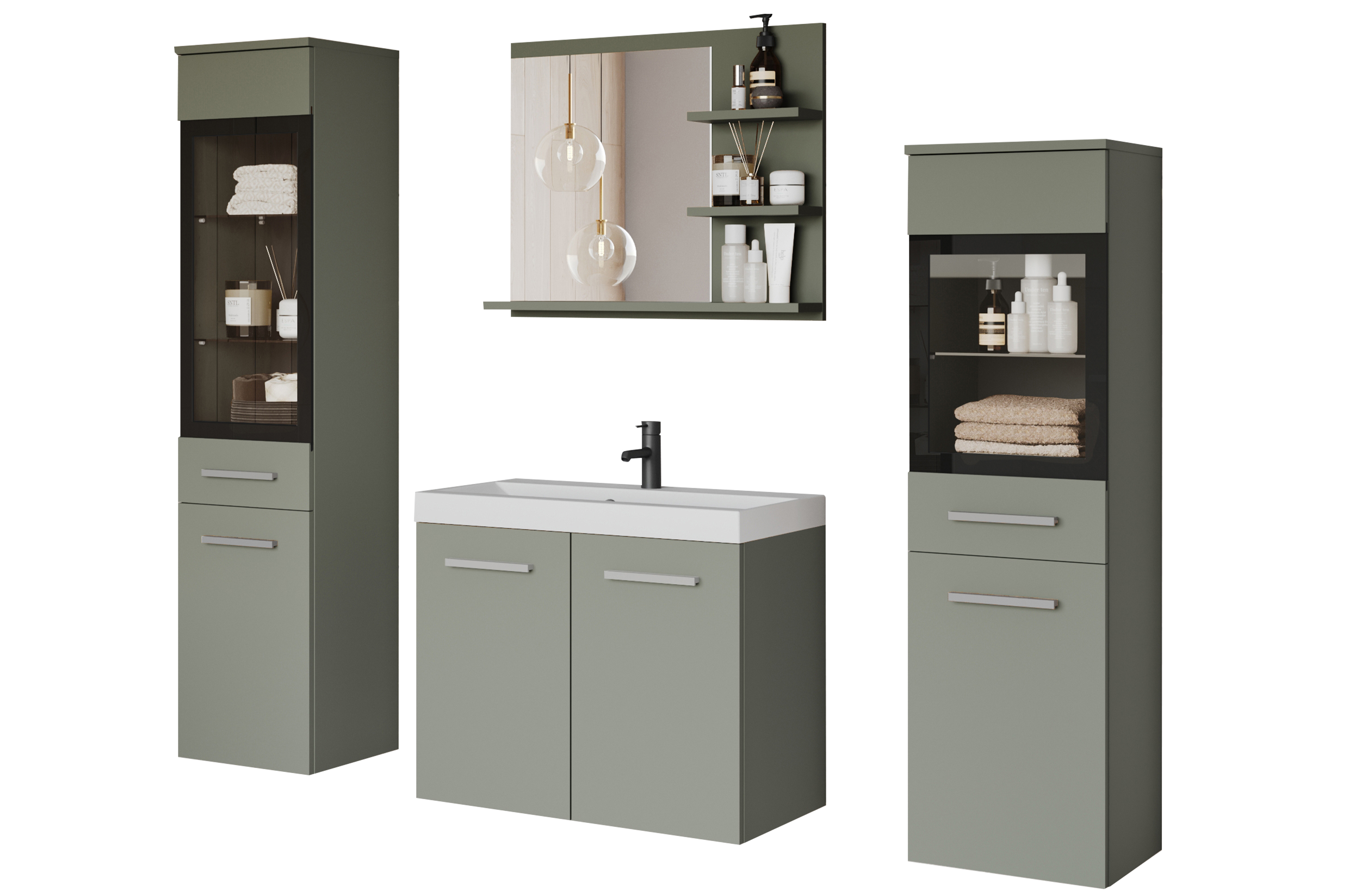 Meble łazienkowe MARIT I, mglista zieleń