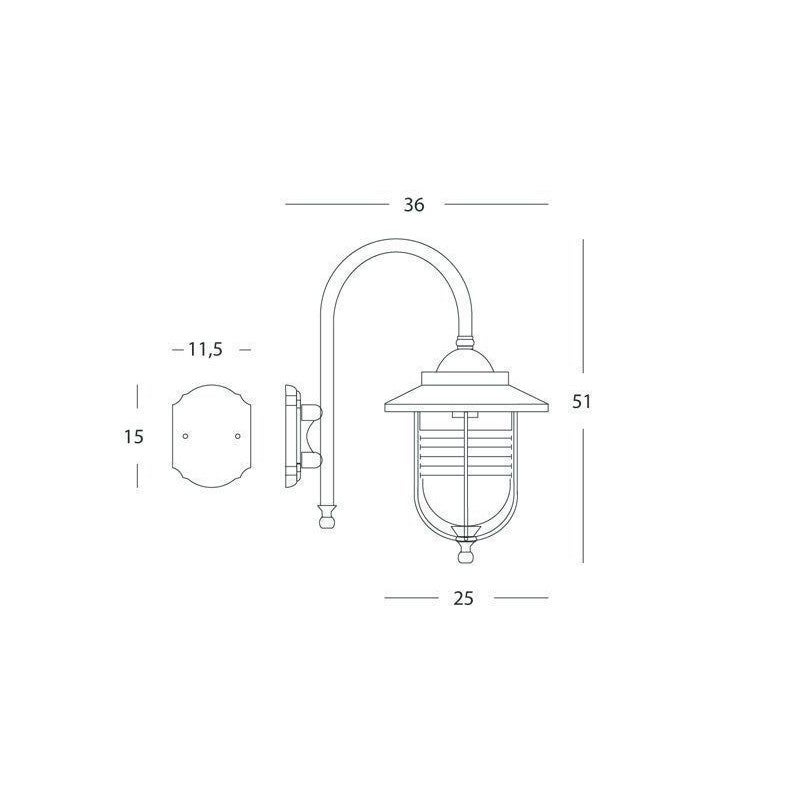 Applique da esterno Lampada Lanterna a Parete Ruggine 51 cm Sovil - 4