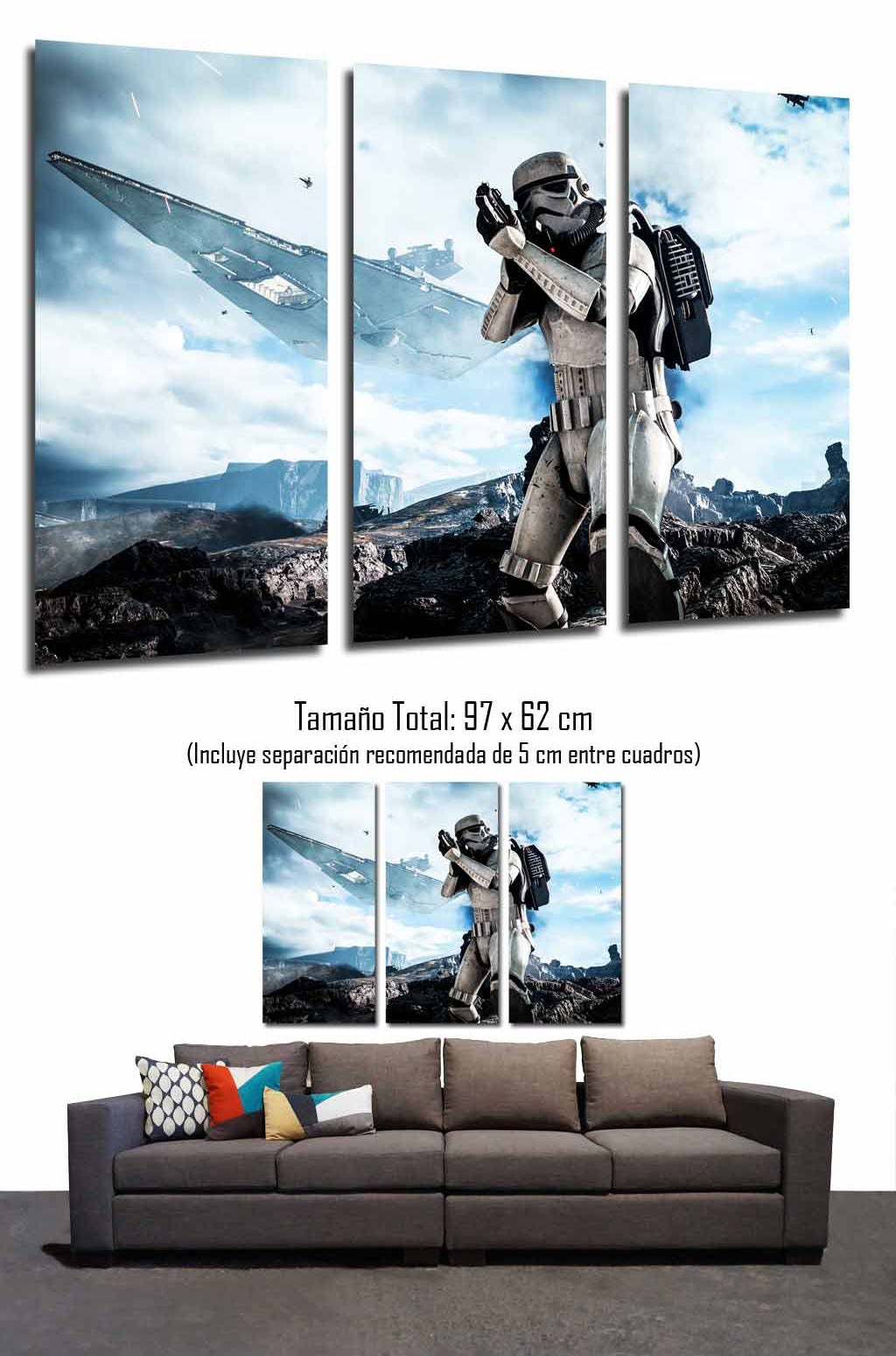 Star Wars Army Darth Vader, Battle Soldier Ship, tirage photographique sur bois, peinture moderne décorative - 2