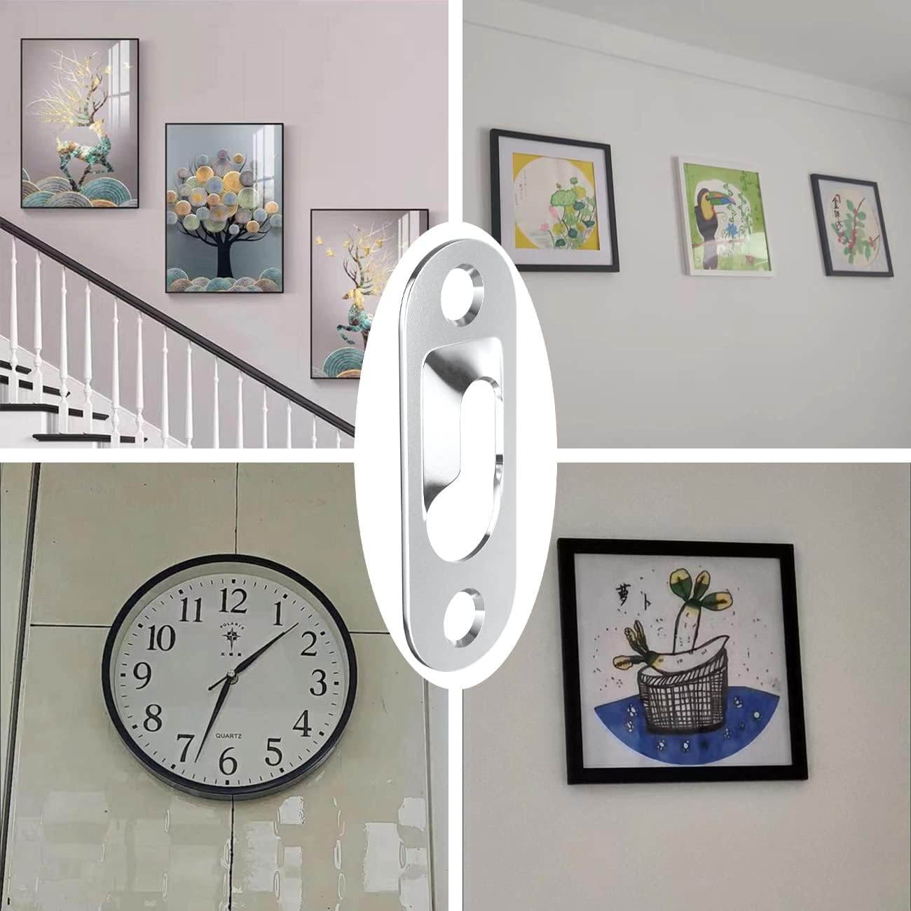 Lot de 30 Crochets à Trou de Serrure Unique pour Accrocher des Cadres Photo, Plaque de Suspension en Trou de Serrure - 5