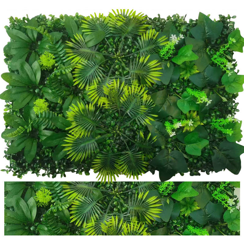 Sztuczna ściana roślinna, sztuczny żywopłot, ogrodzenie zapewniające prywatność z ochroną UV, tło ze sztucznej zieleni, 60 cm x 40 cm