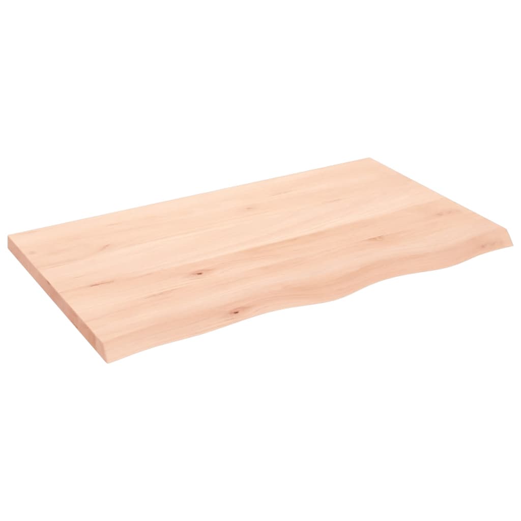Tablero de mesa | superficie de mesa | tablero de escritorio madera maciza roble sin tratar 100x60x(2-4) cm cfw29100