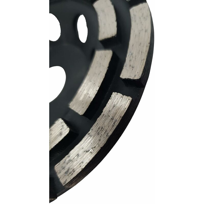 Disque Diamant à Meuler et Poncer, Meule Abrasive Diamantée 125mm x 22,23mm à Double Rangée, pour Poncer Chape, Dalle Béton, Carrelage et Colle Carrel - 5