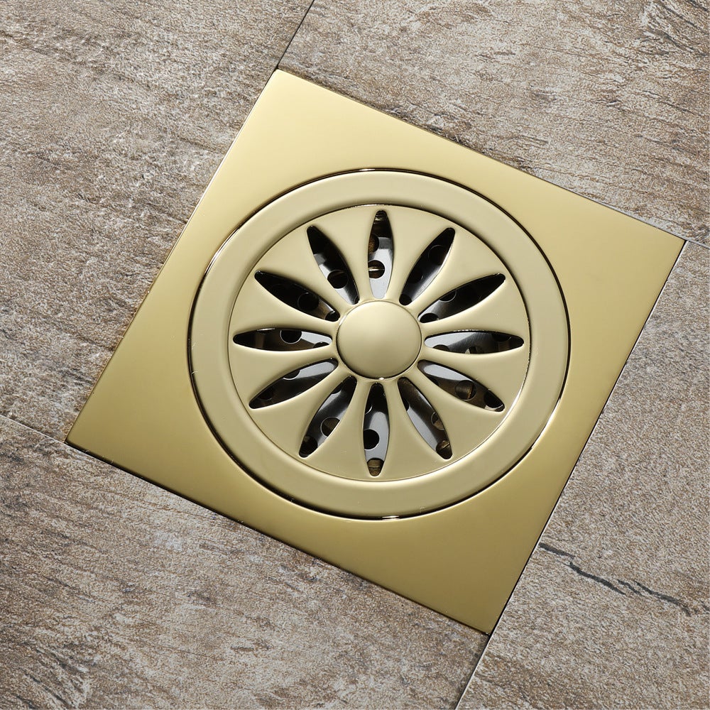 Grille De Douche Carrée Newport Brass Laiton Chromé Poli - 4 Pouces - Open Box