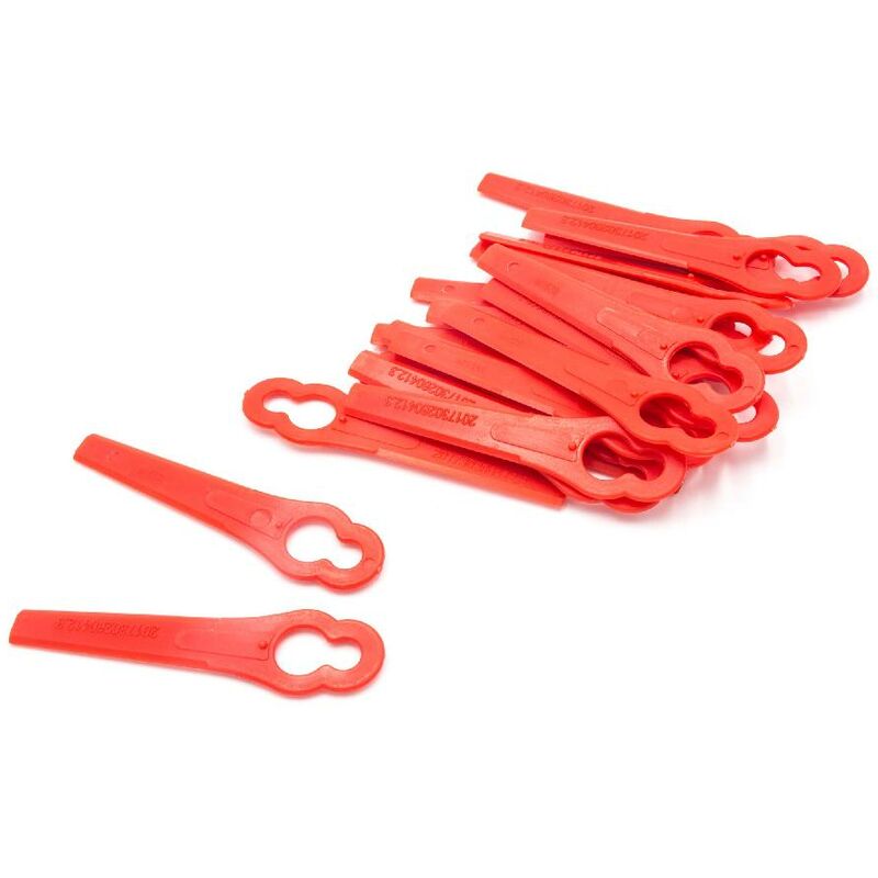 20x Ostrza kompatybilne z Einhell GC-BG-CT 18/1 Li, GC-CT 18/24 Li P podkaszarka - Ostrza wymienne, czerwone, plastik