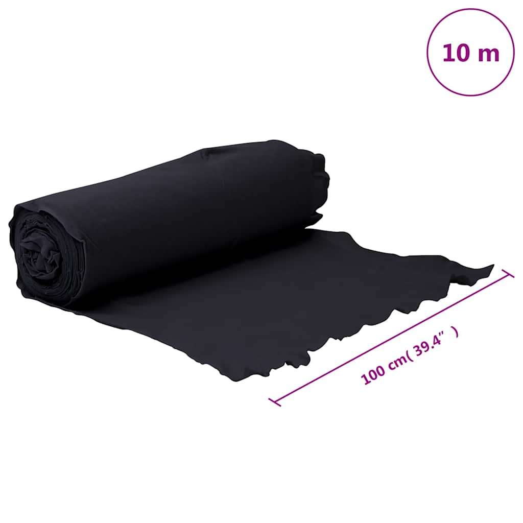 Membrane géotextile noir 1 x 10 m fibre de polyester - 9