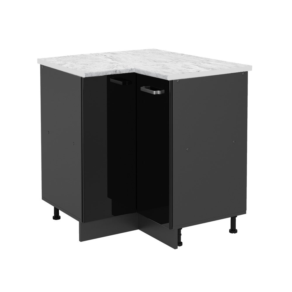 Vicco Szafka narożna R-Line, Czarny wysoki połysk, 75.6 cm BR Marmur