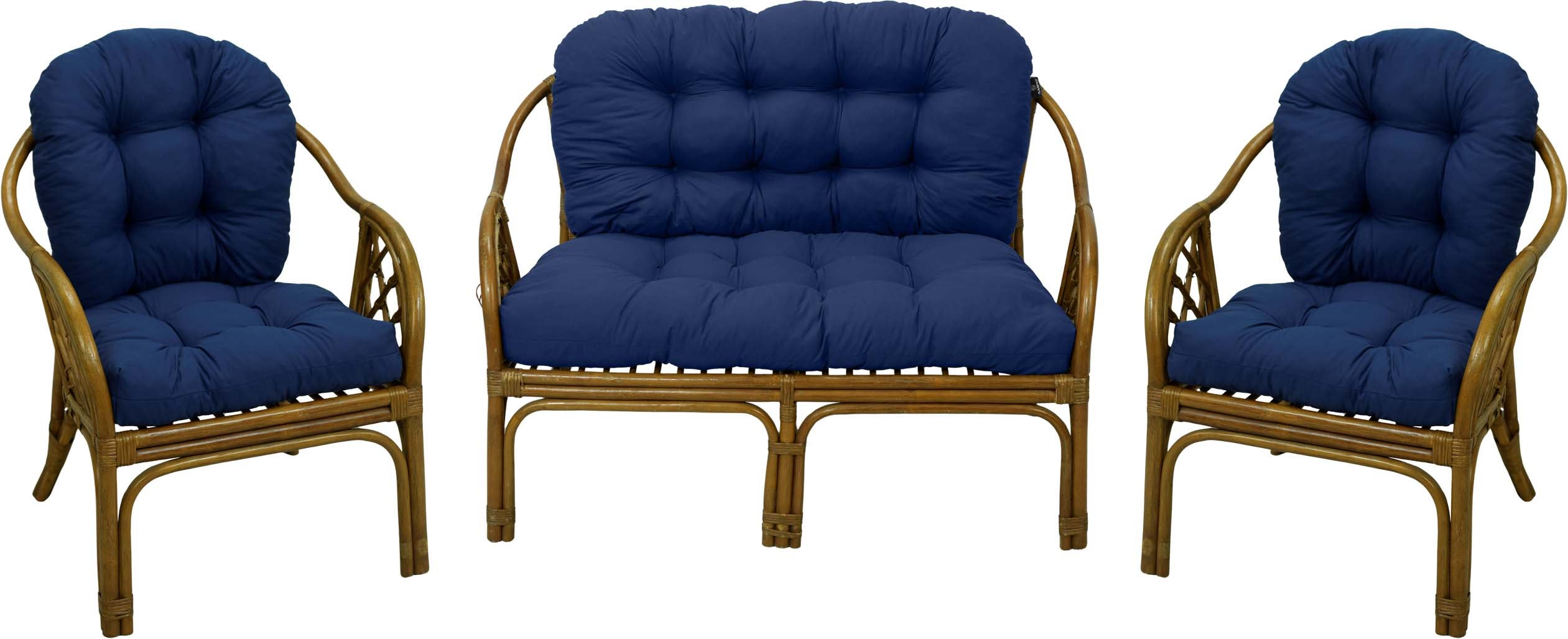 Poduszki na meble rattanowe AMPO komplet granatowy silikon 1 kpl.