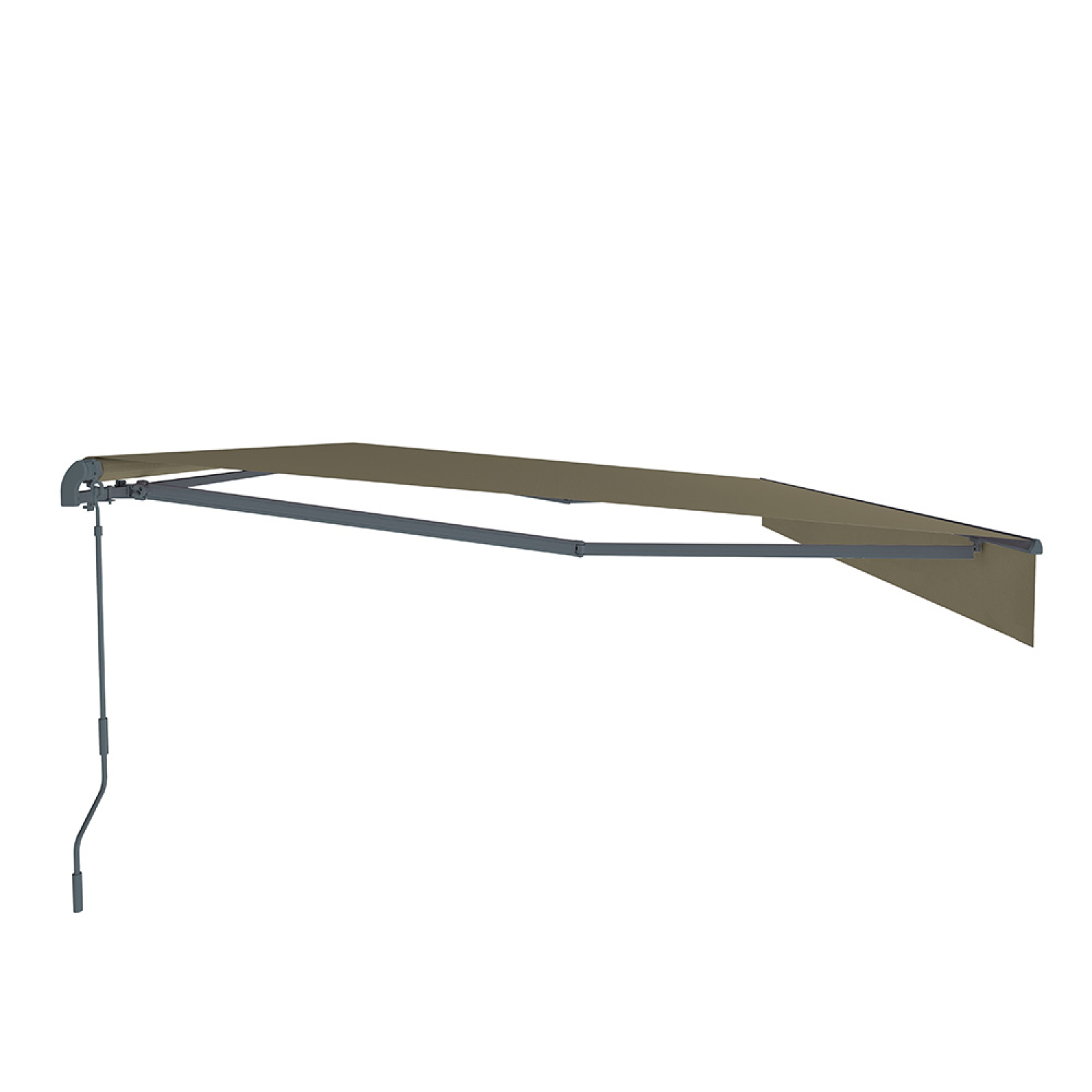Store banne manuel 2,95 x 2,5 m en aluminium avec toile taupe ADRO - 6
