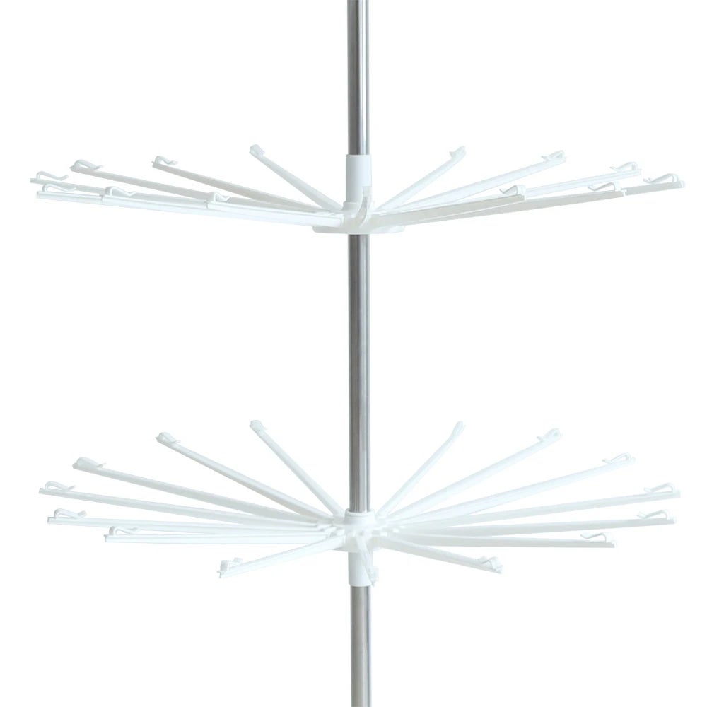 Etendoir linge interieur Étendoir à linge intérieur trépied en acier inoxydable,support pliable avec socle,3 niveaux etendoir linge interieur - 7