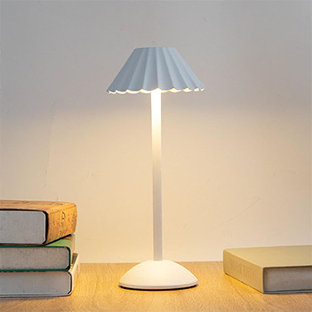 Akumulatorowa lampka biurkowa USB, kreatywna lampka nocna dotykowa, trójkolorowe światło, odpowiednia do restauracji, sypialni, na kemping, złota