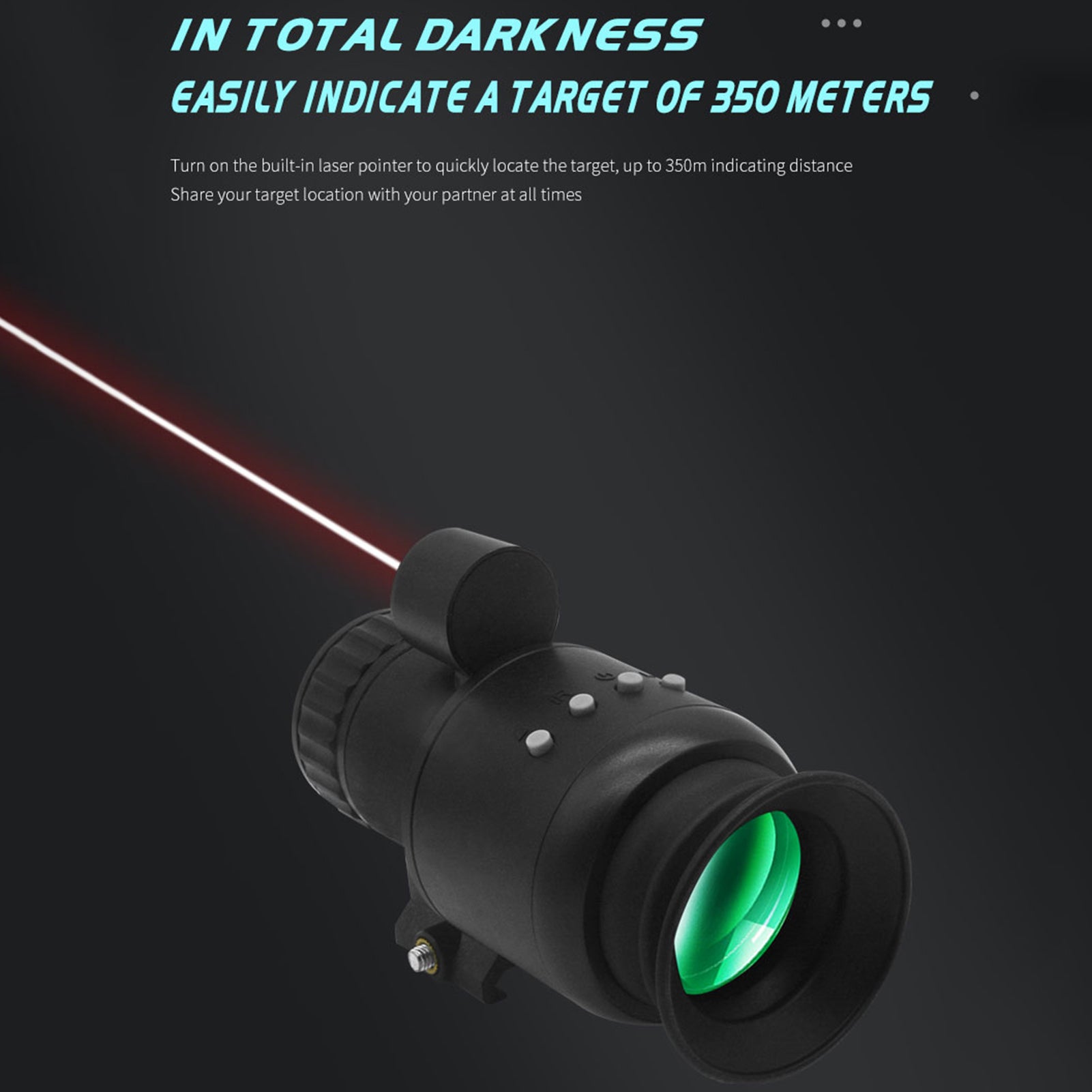 Monoculaire numérique de vision nocturne 1080P, zoom digital 1-10X, infrarouge jour et nuit, réticule intégré, étanchéité IP68 - 8
