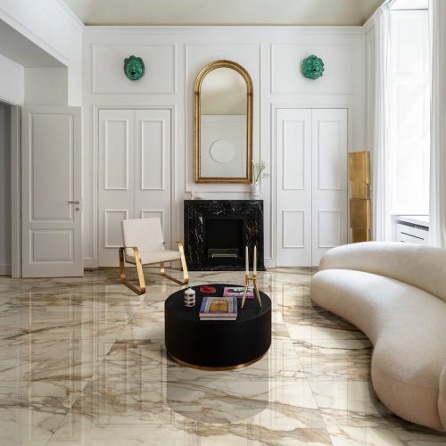 Carrelage Effet Marbre MARBLE Calacatta Vena Vecchia 60x120cm Gloss Sol et Murs - Les Carreaux de Jean - 3