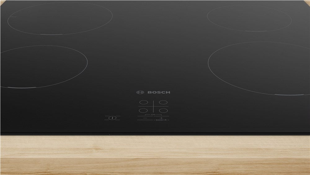 Table de cuisson à induction Bosch série 2 PUG611AA5E à surface plane, quatre brûleurs, noir - 5