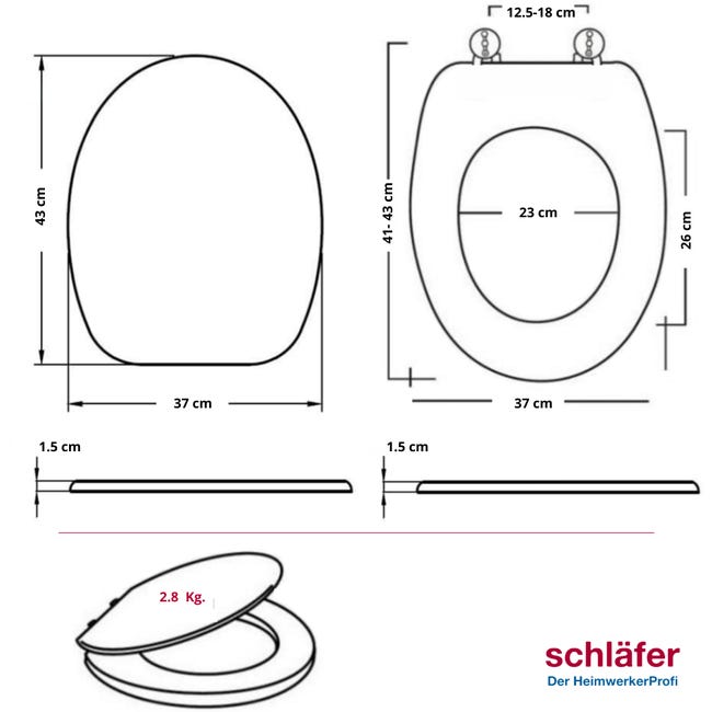 HQQSC Toilet Seat Bambù Coperchio Di Legno Solido Toilette Con - Foto 12