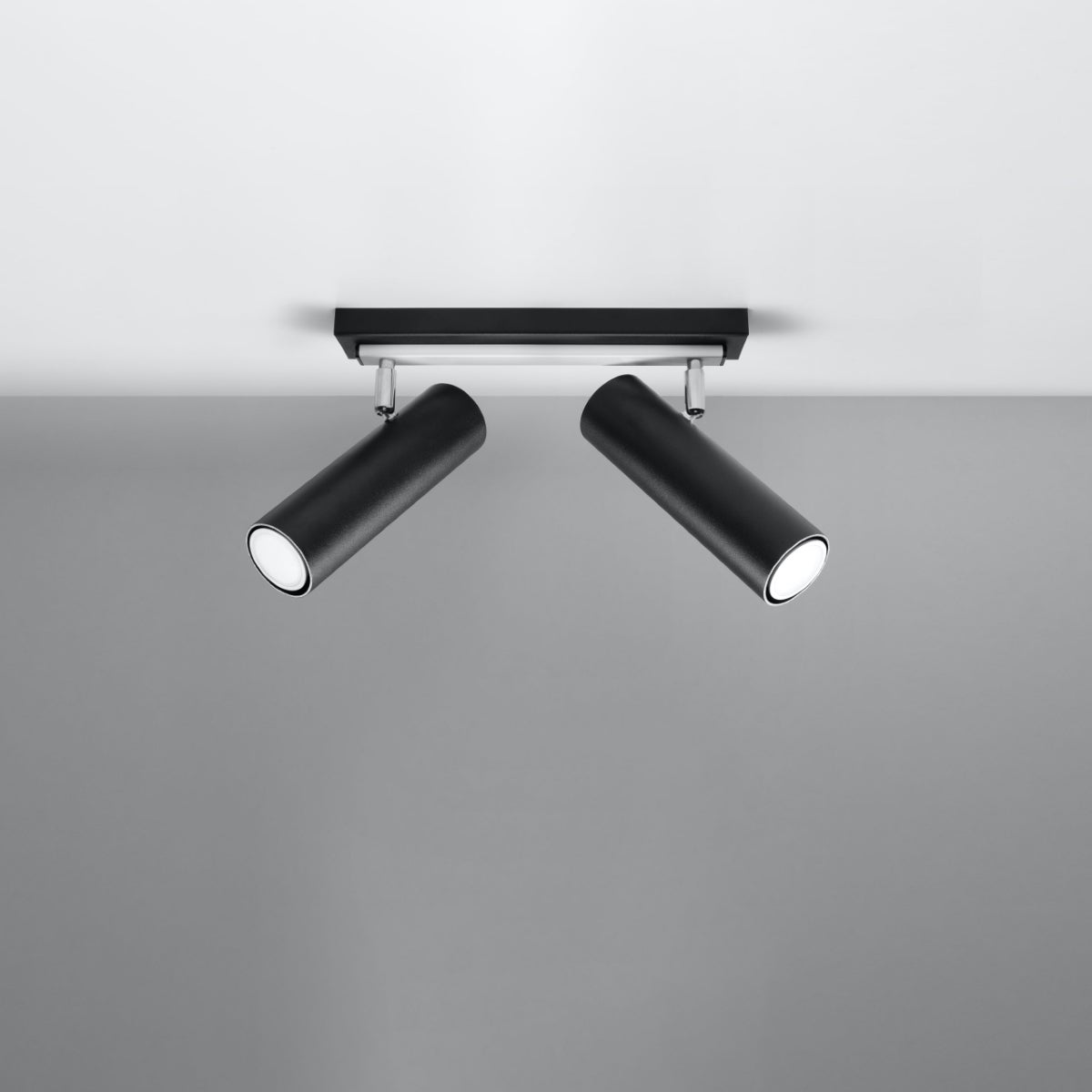 Plafon INVICTA 2 czarny LED 4000K - 30x6x20cm Sollux