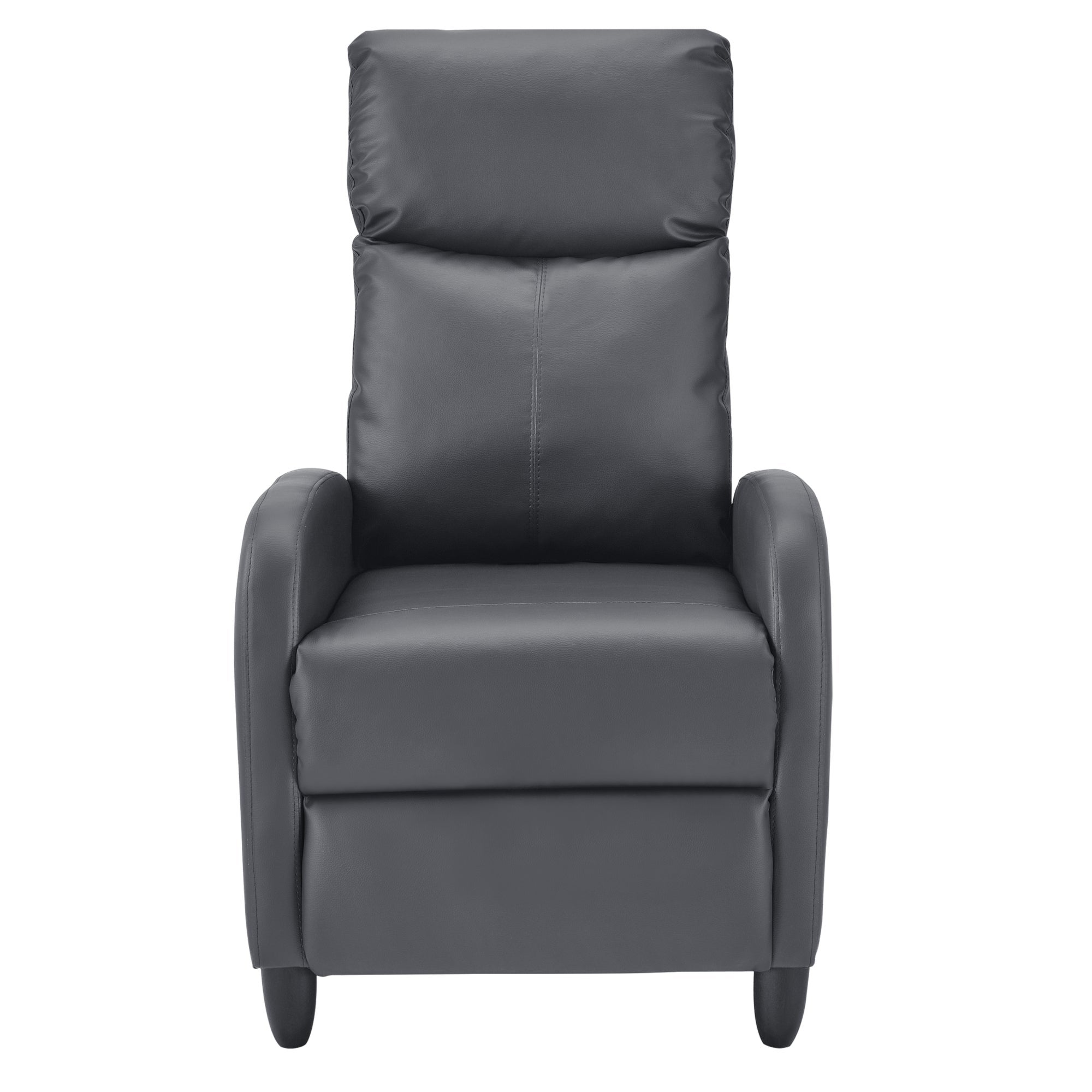 Sillón relax con respaldo reclinable y reposapiés funda gris 102 cm 03_0005210