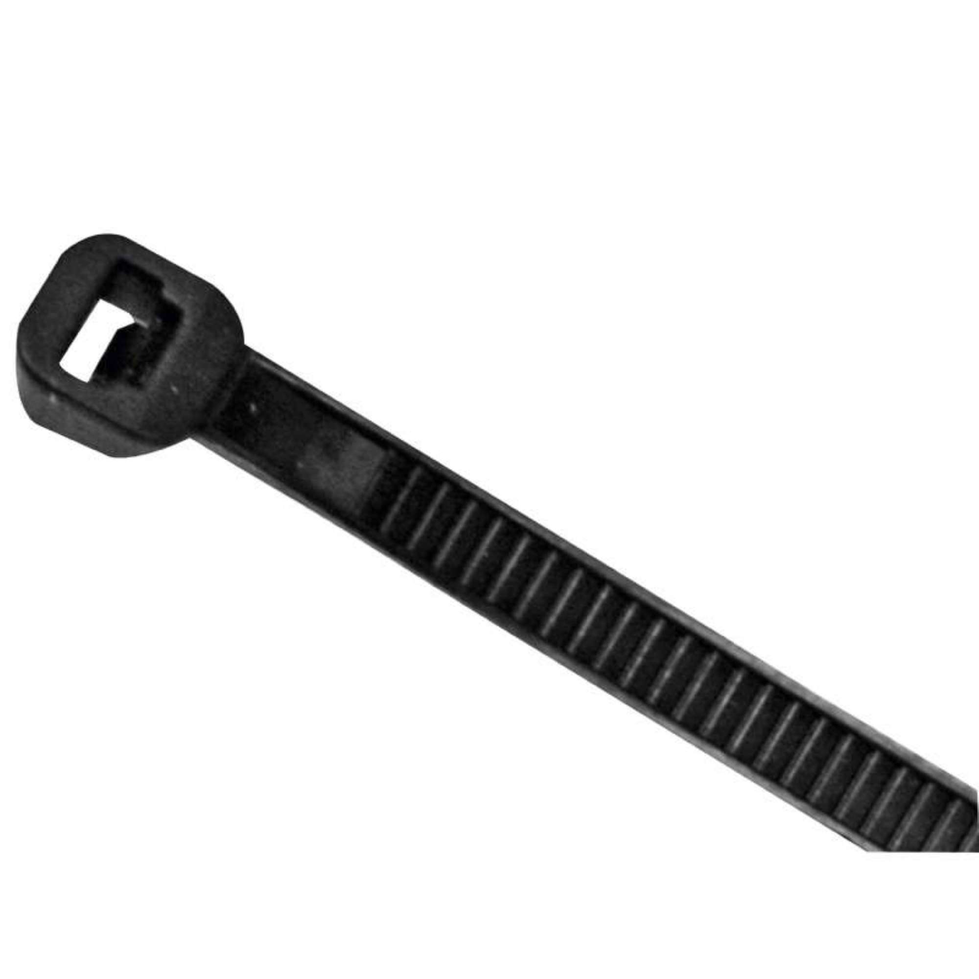 JEU DE SERRE-CÂBLES EN NYLON - 4.6 x 200 mm - NOIR (100 pcs) - 3