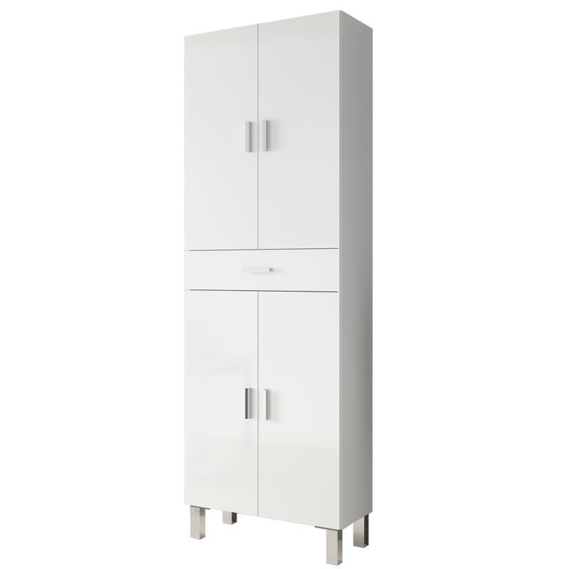 Móvel Coluna de Banho Aruba Branco 60x182x29 cm, Design Moderno e Funcional - 8