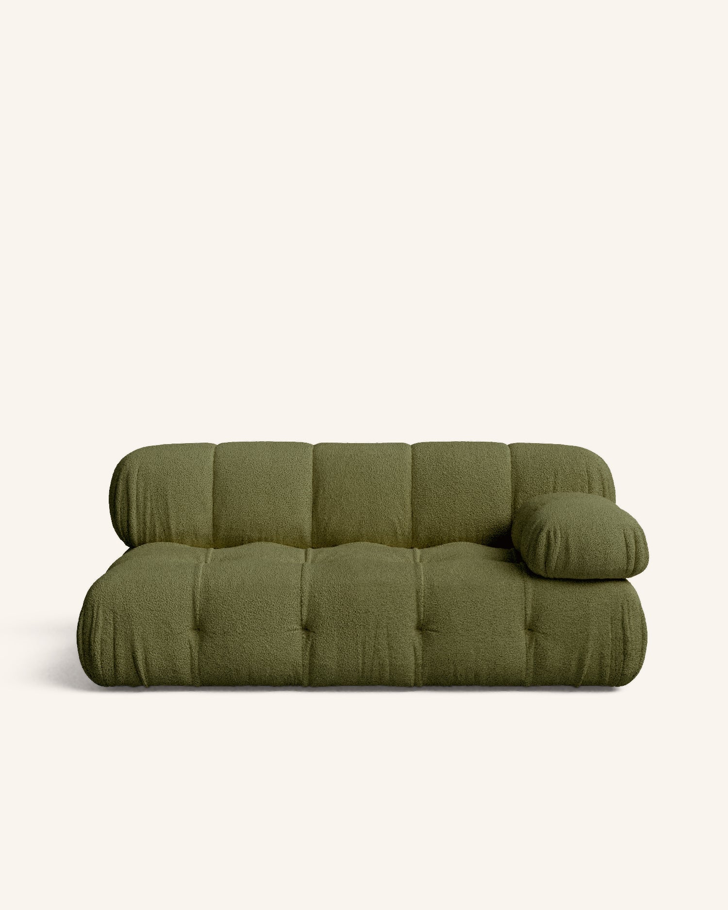 Bozco sofá verde bouclé con chaise longue derecho 165 x 99 cm hannun