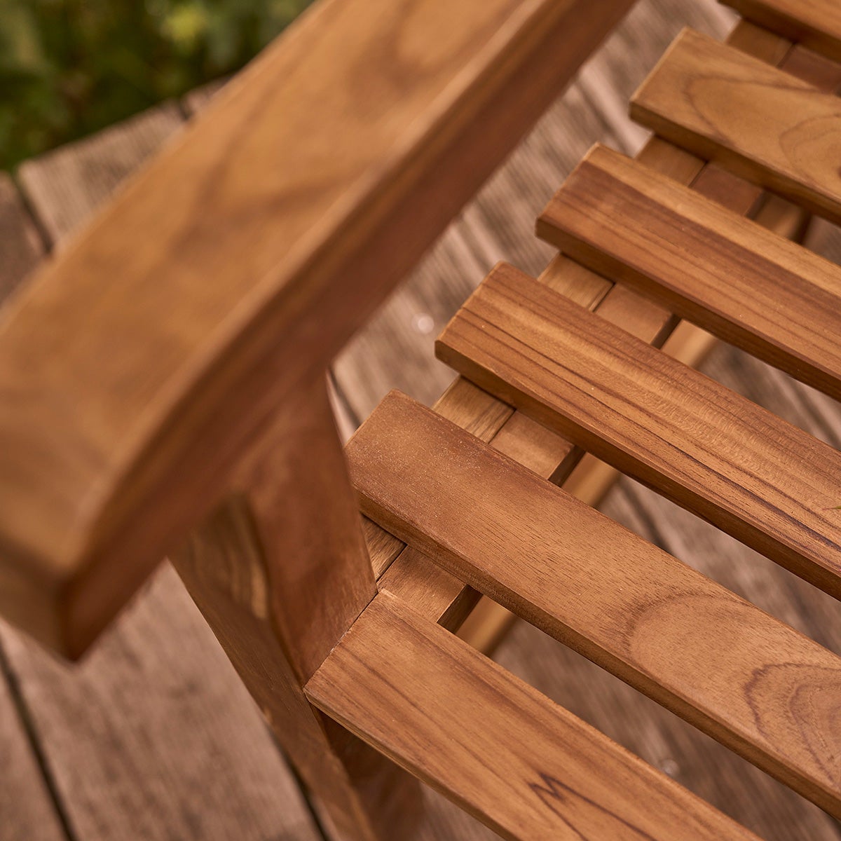 Banc de jardin en teck huilé massif - 4