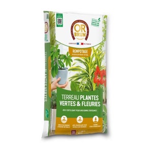 Terreau Géraniums Et Plantes Fleuries Algoflash 70L - Rétention D'eau, Engrais 12 Semaines