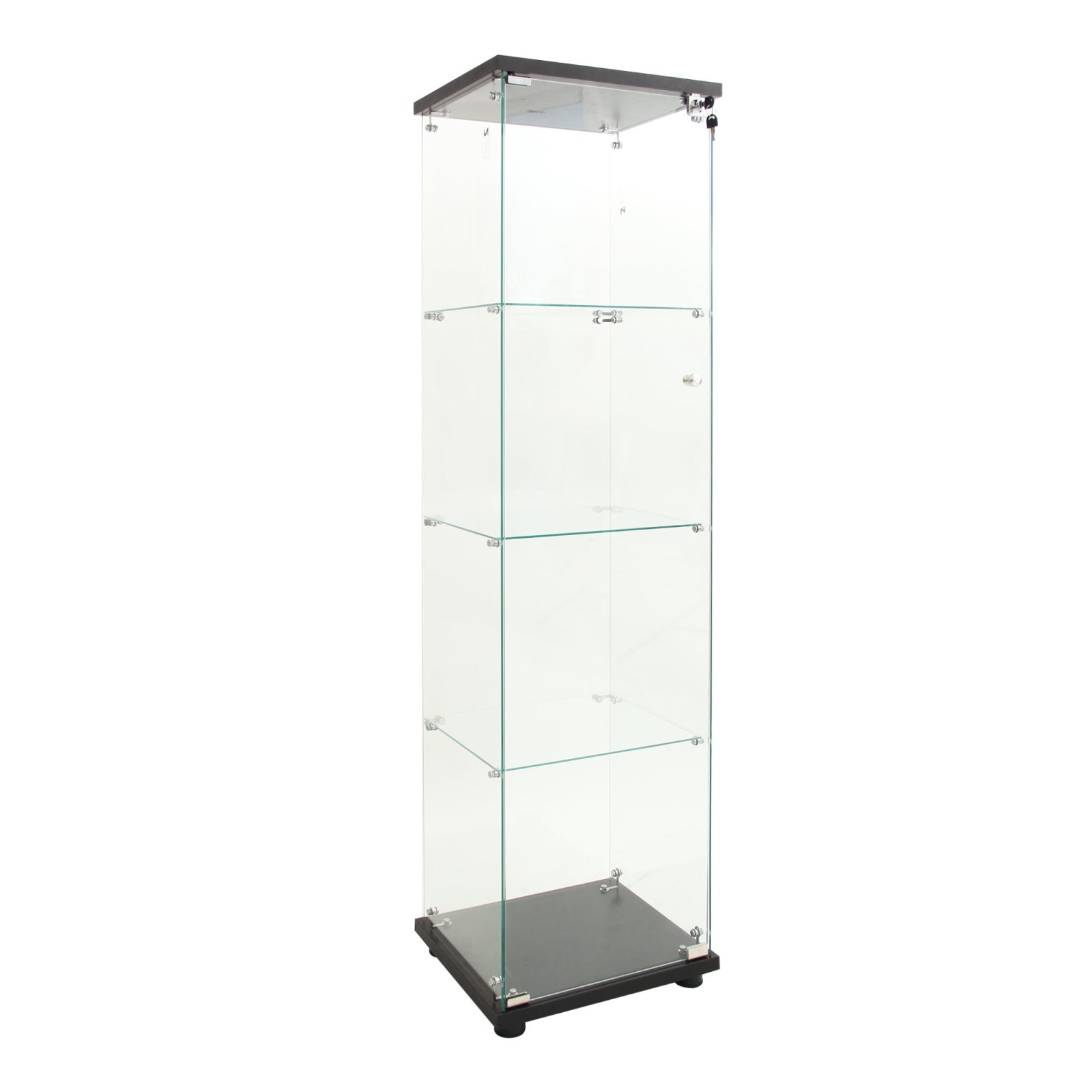 Vitrine pour collection, Vitrine en Verre, Transparent LED Vitrine moderne en verre 4 Couches avec 1 Porte, pour salon et chambre à coucher, bureau - 8