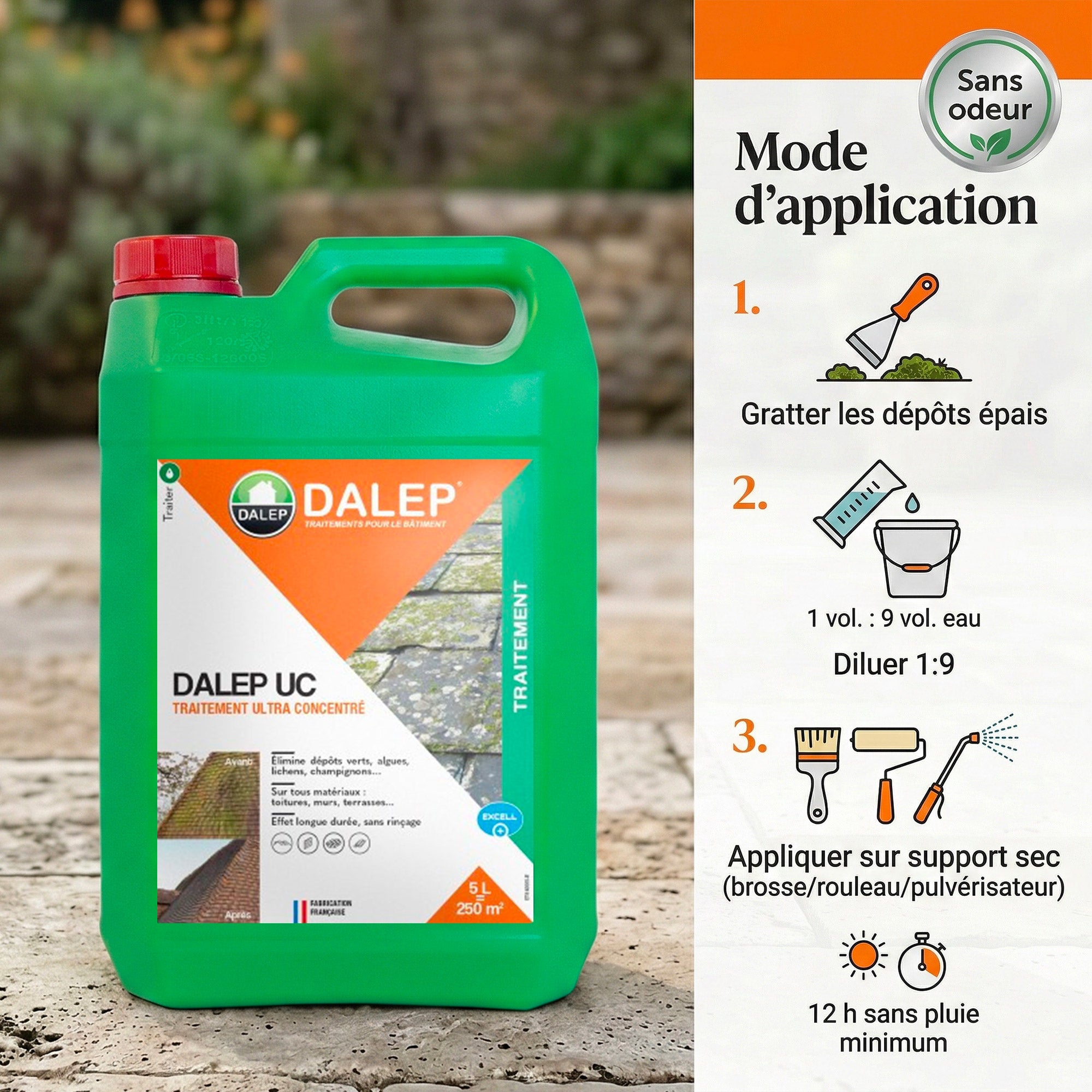DALEP UC Batimouste Ultra Concentré DALEP Traitement anti-dépots verts 5L - 3