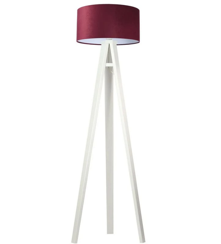 Lampa stojąca HOME 40 bordowa/biała/biała