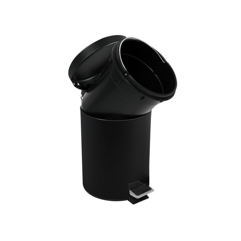 MSV Poubelle à pédale Acier 3L Noir Mat - 2