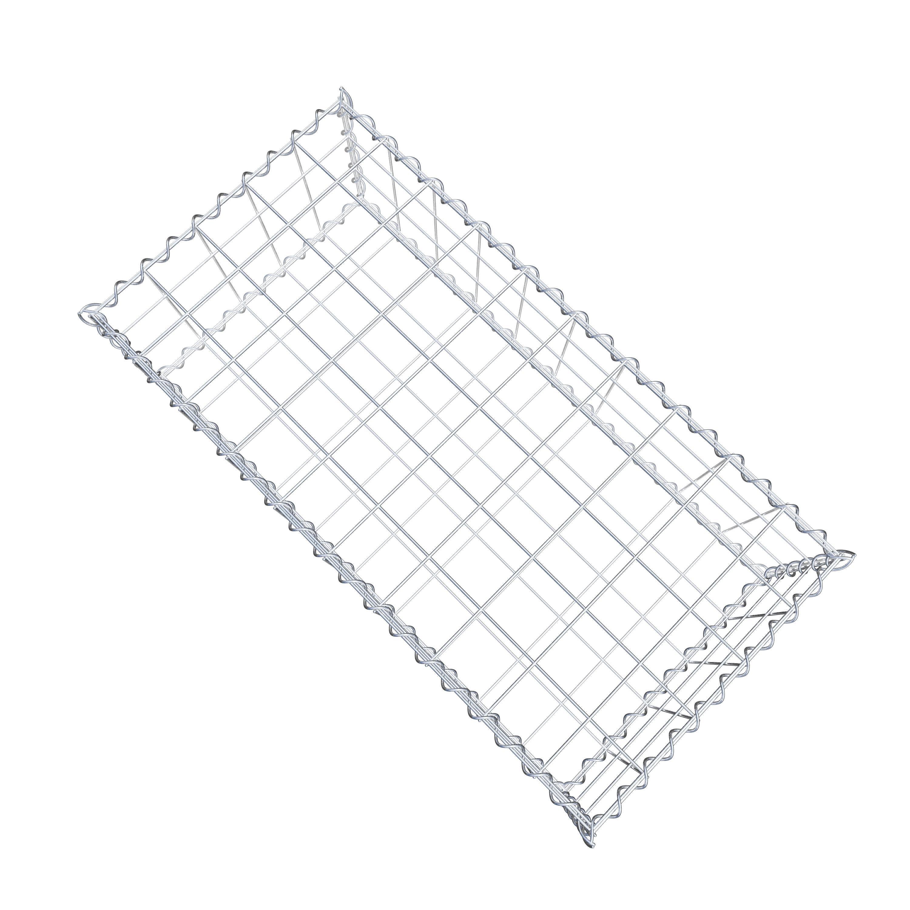 Gavión de acero galvanizado 100x30x50cm (LxAxP), malla 10 x 10cm, Espiral, jaula metálica para muro o jardín - 5