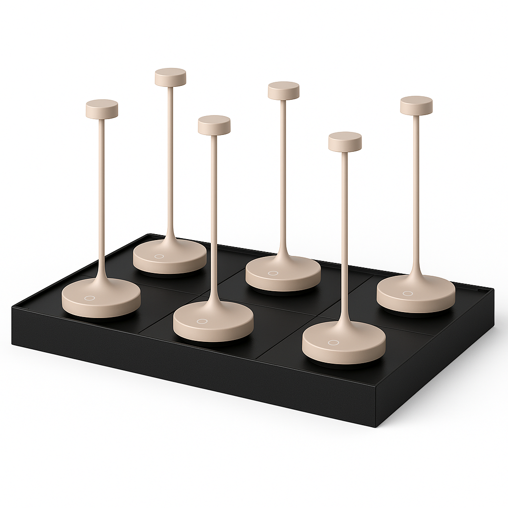 Lampa stołowa RUBY + podstawa ładująca