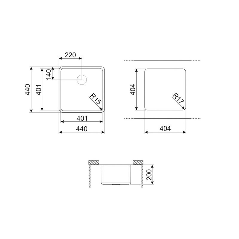Fregadero SMEG VSTR40BRX Bronce Leroy Merlin