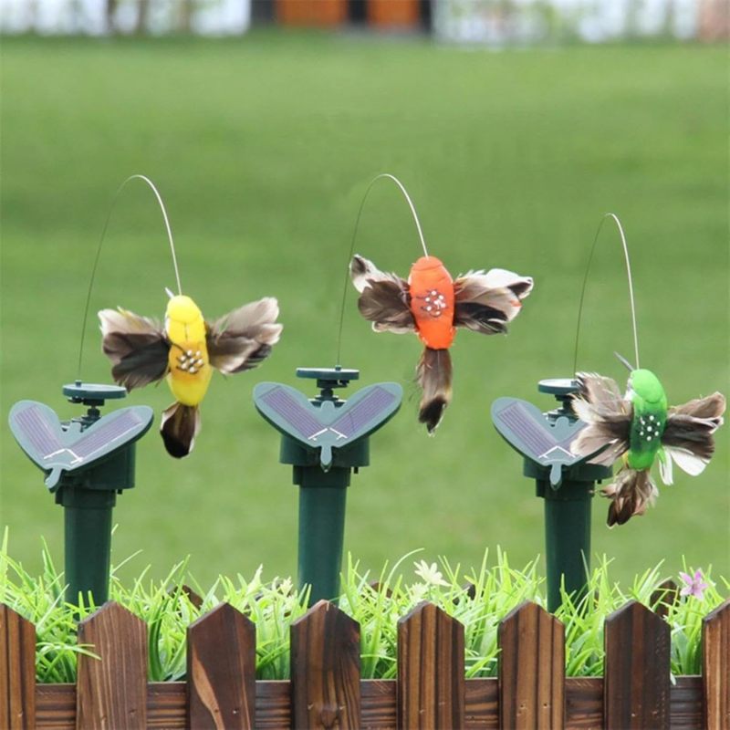 Colibri solaire flottant (lot de 2) ABS - Répulsif anti-insectes - 13x8x8 cm - 5
