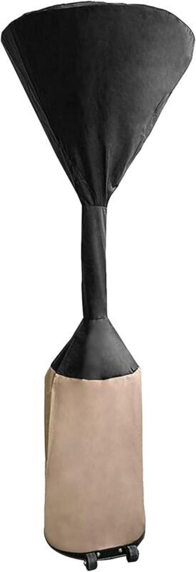 Trwałe i wodoodporne pokrowce na grzejniki zewnętrzne do kopuły okrągłej o średnicy 86 cm i podstawy kwadratowej o średnicy 47 cm, w kolorze czarnym