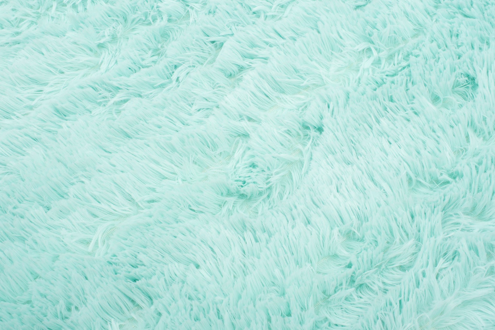 TAPISO Silk Tapis de Salon Chambre Antidérapant Bébé Moderne Menthe Uni Shaggy Super Doux 200 x 300 cm - 3