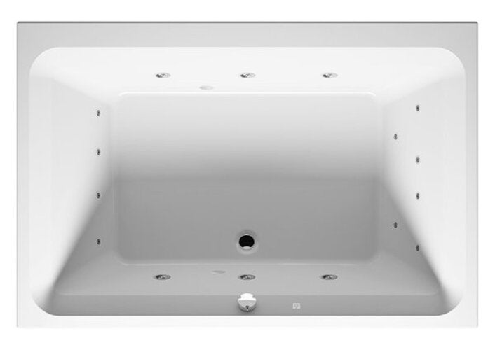 RIHO Carolina Baignoire Rectangulaire, Avec Système Joy, Version Droite 1 Place Blanc B056013005 Execution 180x80x53cm Volume Utile 210 Litres 93766992