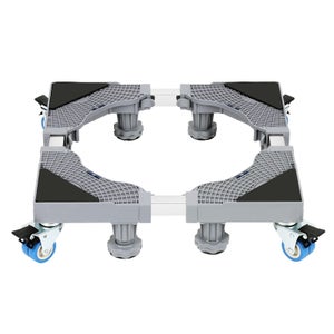 Base de lavadora 4/8 pies 4 ruedas ajustables 40-68 cm para frigorífico / secadora Soporte móvil para aire acondicionado interior, soporta 350 kg