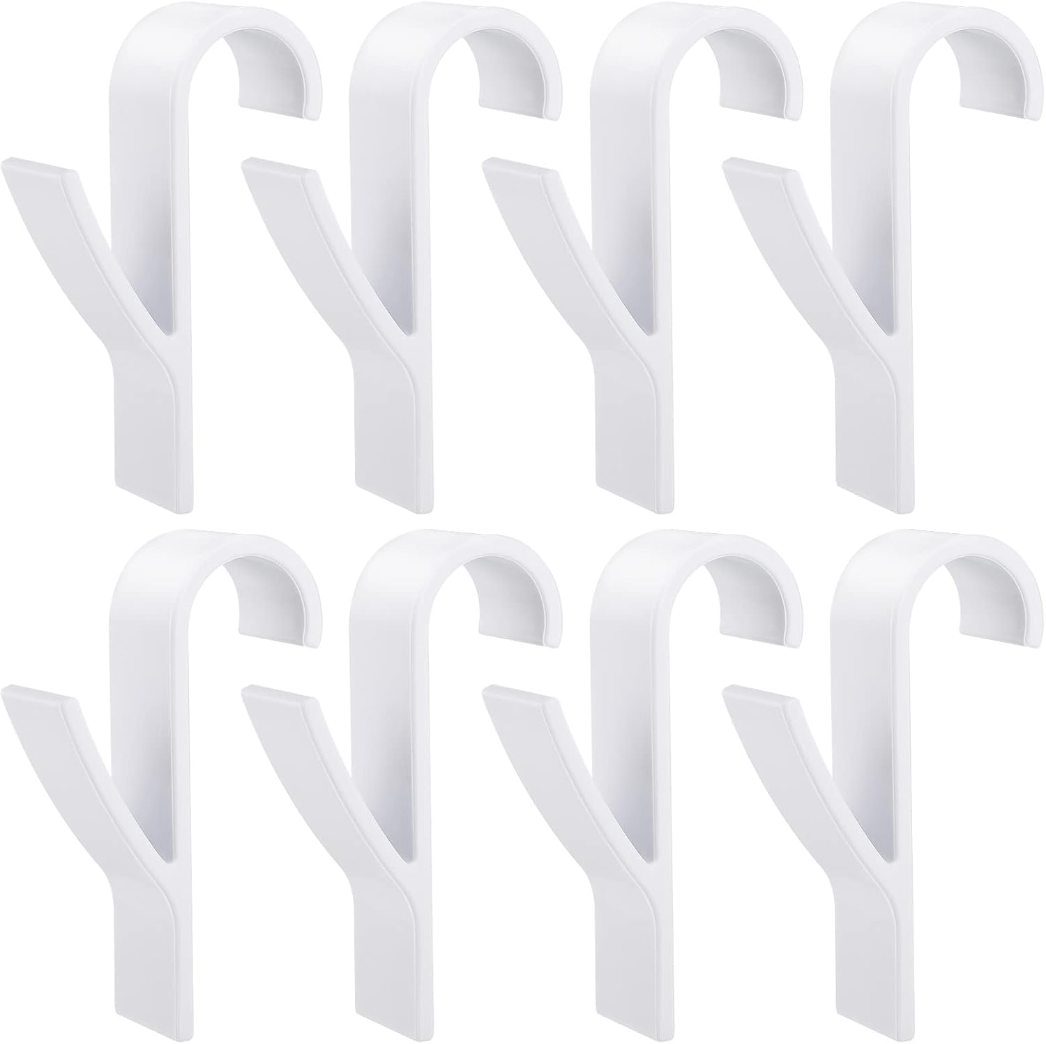 Haki na kaloryfery, wieszaki na ręczniki kąpielowe, wieszaki na ręczniki, 8 sztuk (białe)