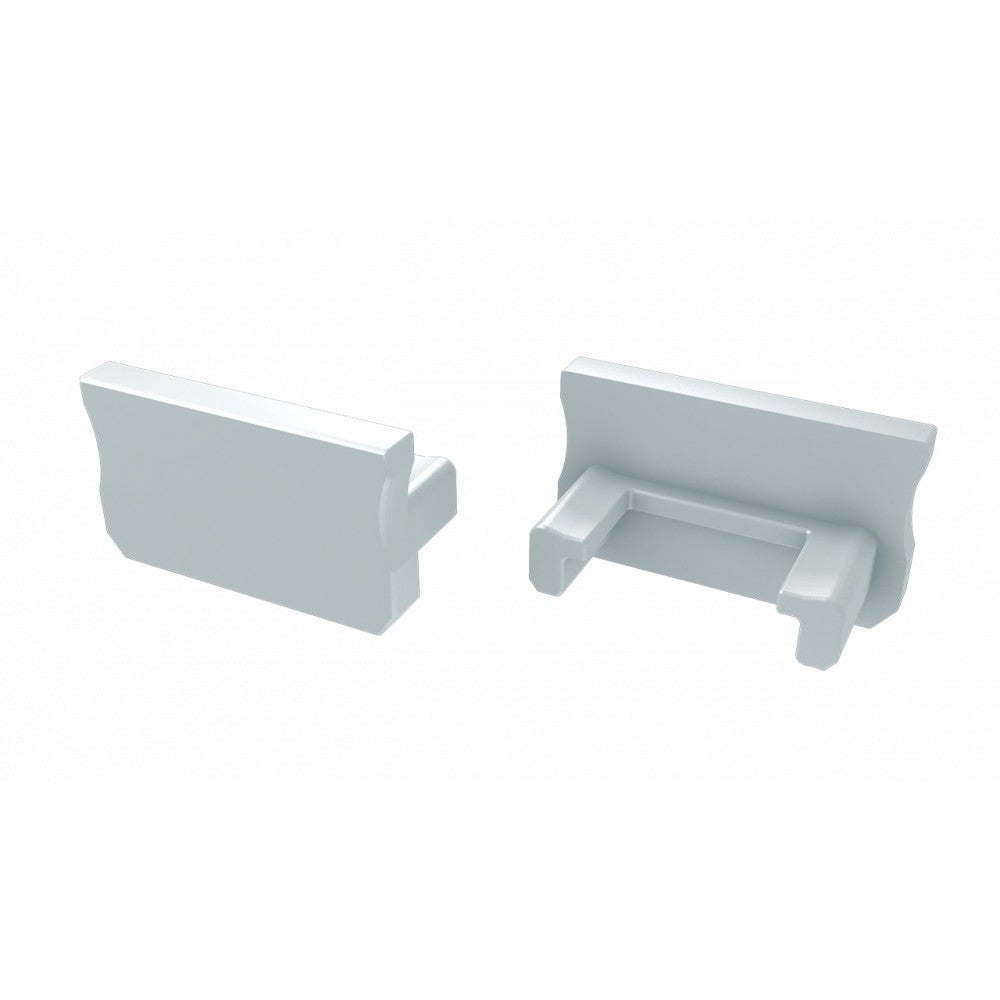 Pack De 12 Fijadores Finales Para Cortinas – Tapones Blancos De Plástico – Accesorios Nº 23 Para Barras