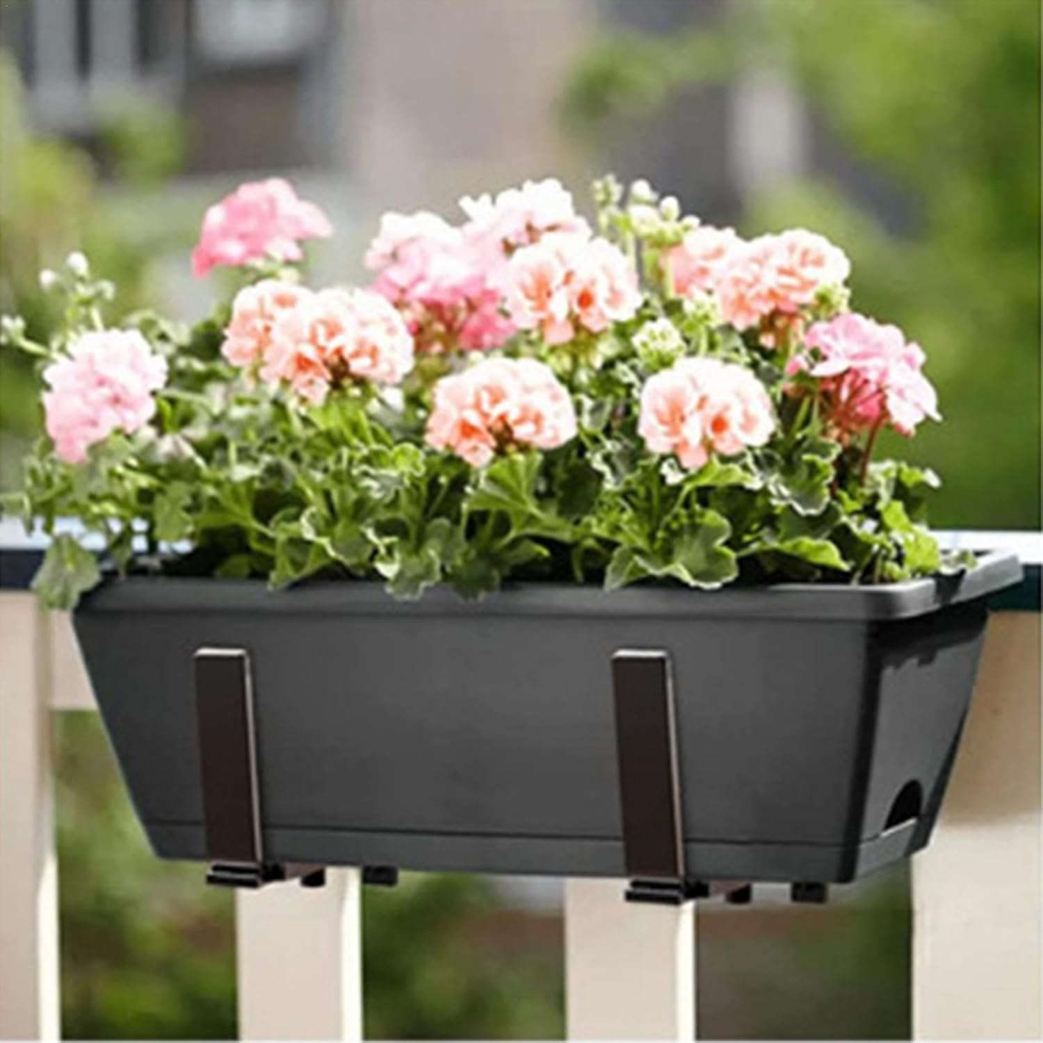 Support pour jardinière en métal, réglable, robuste, idéal pour balcon ou jardin - Lot de 2 pièces - 5