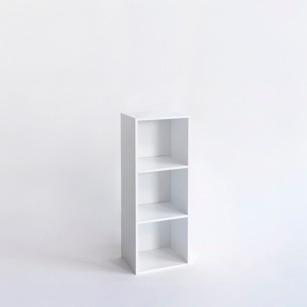 Estantería Cubo 5 Niveles LOLAhome 30x132 Cm | Librería Blanca De Tablero Laminado | Para Salón, Oficina, Dormitorio
