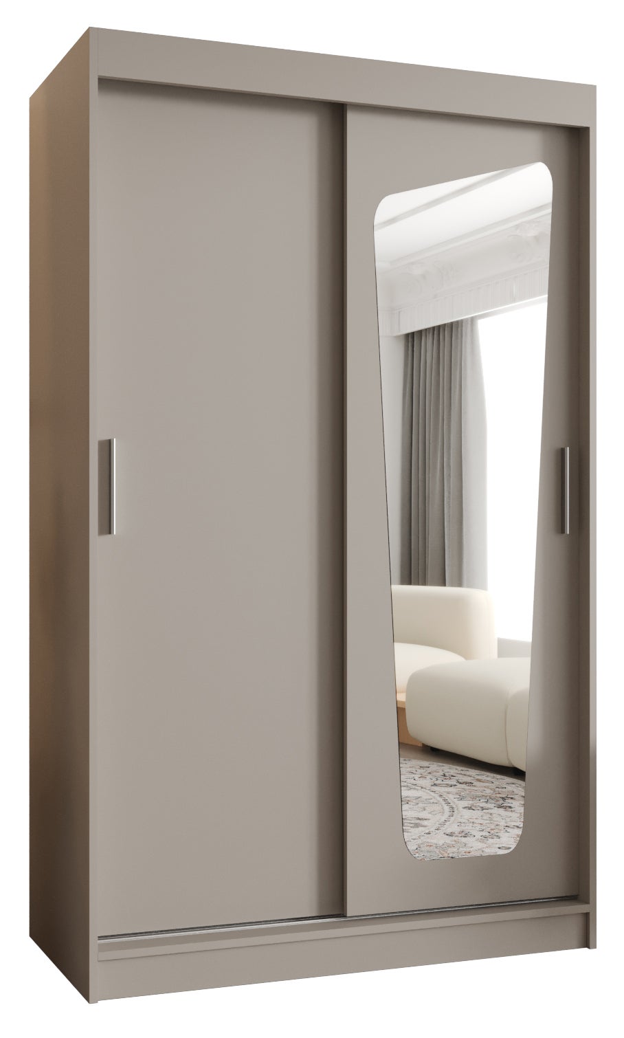 Szafa przesuwna garderoba MOKA 120 x 62 x 200 cm Kaszmir