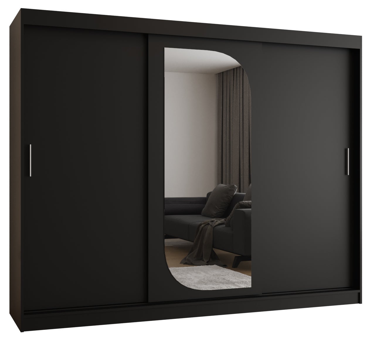 Szafa przesuwna garderoba LUCY 250 x 62 x 200 cm Czarny