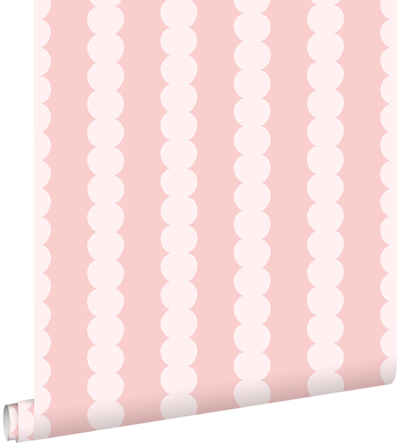 Tapeta nadruk graficzny pastelowego różu - 0.53 x 10.05 m - ESTAHOME